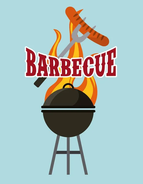 Barbacoa parrilla diseño — Vector de stock