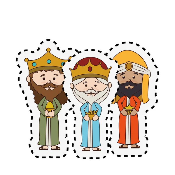 Wise man manger character — Stock Vector