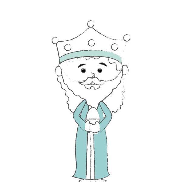 Wise man manger character — Stock Vector