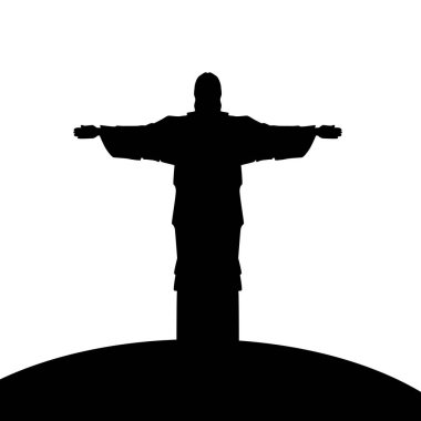 Corcovado İsa siluet simge