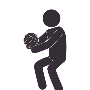 Voleybol Spor amblemi simgesi