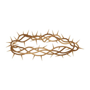Crown of thorns isolated icon clipart