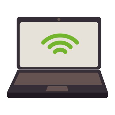 dizüstü bilgisayar ile wifi bağlantı simgesi