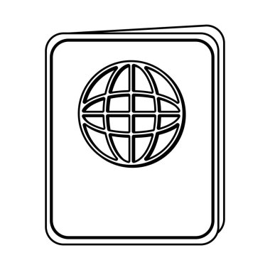 pasaport belge izole simgesi