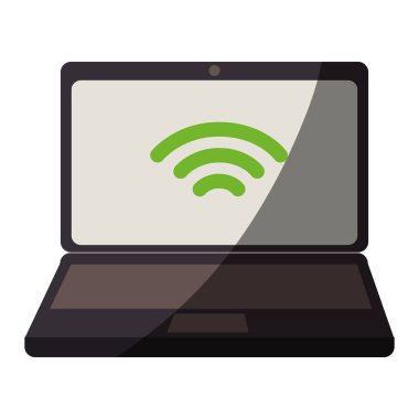 dizüstü bilgisayar ile wifi bağlantı simgesi