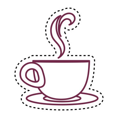 Kahve fincanı izole edilmiş ikon içer