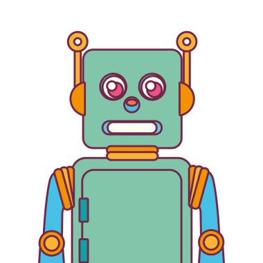 Robot karakter izole simgesi
