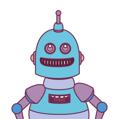 Robot karakter izole simgesi