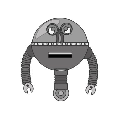 Robot karakter izole simgesi