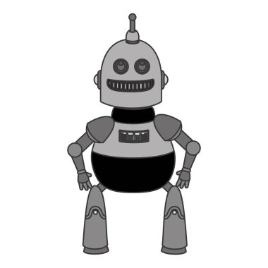 Robot karakter izole simgesi