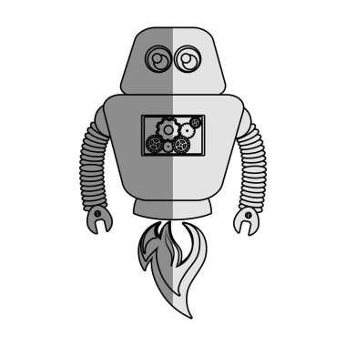 Robot karakter izole simgesi