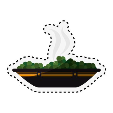 salata izole simgesiyle çanağı