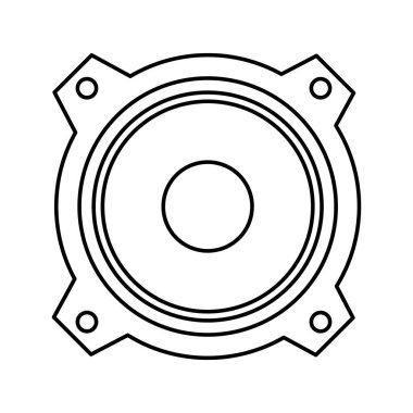Hoparlör ses aygıtı izole simgesi