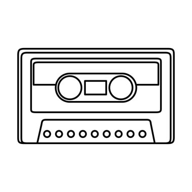 Retro kaset izole simgesi