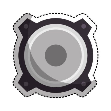 Hoparlör ses aygıtı izole simgesi