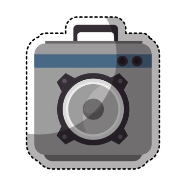 Hoparlör ses aygıtı izole simgesi