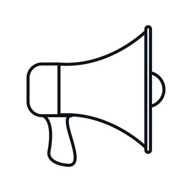 izole megafon ses simgesini