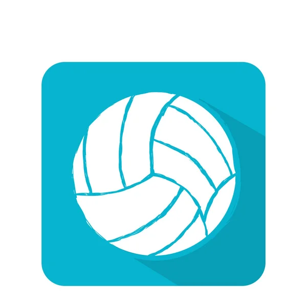 Icône emblème du sport de volley-ball — Image vectorielle