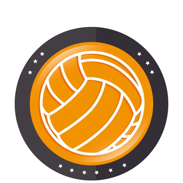 Voleybol Spor amblemi simgesi — Stok Vektör