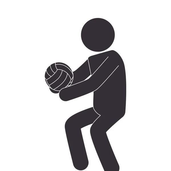 Символ эмблемы волейбола — стоковый вектор
