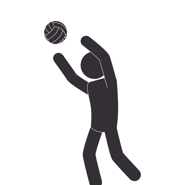 Ikone des Volleyball-Sports — Stockvektor