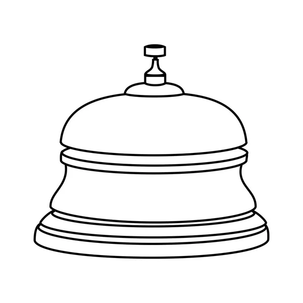 Anillo de recepción del hotel icono aislado — Vector de stock