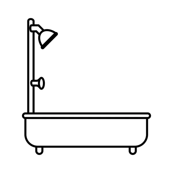 Servicio de bañera icono aislado — Vector de stock