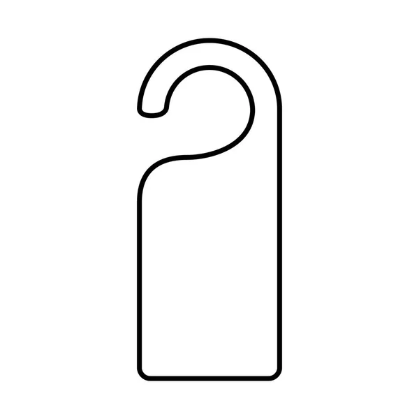 Porta de etiqueta pendurado ícone isolado —  Vetores de Stock
