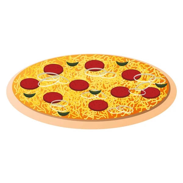 Delicioso ícone italiano pizza —  Vetores de Stock