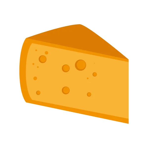 Pedazo de queso icono aislado — Archivo Imágenes Vectoriales