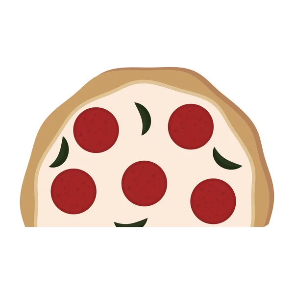 Güzel pizza İtalyan simgesi — Stok Vektör
