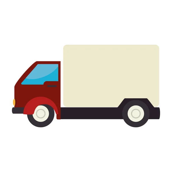 Truck vehicle isolated icon — Stock Vector