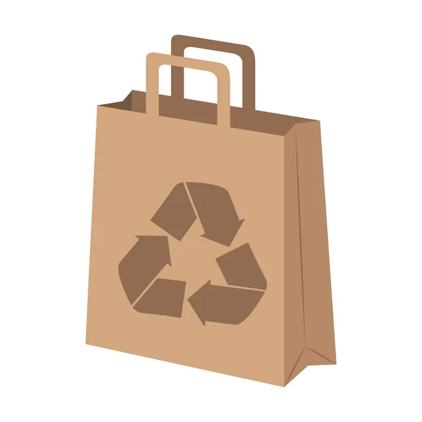 Pictogram van de ecologie van de boodschappentas — Stockvector