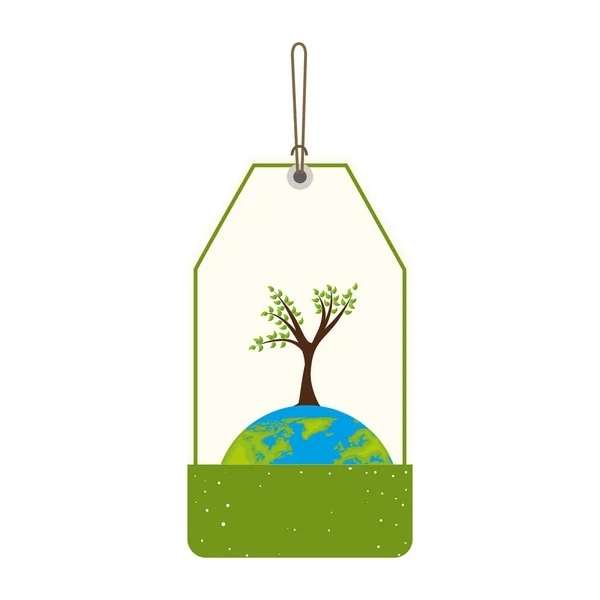 Salvar o planeta mundo ecologia — Vetor de Stock