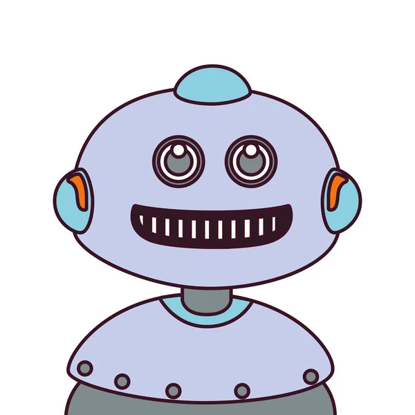 Robot karaktär isolerade ikonen — Stock vektor