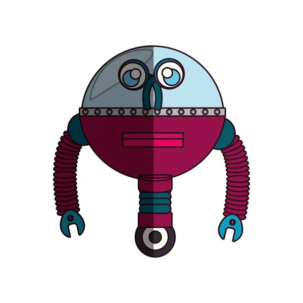 Robot carácter aislado icono — Archivo Imágenes Vectoriales
