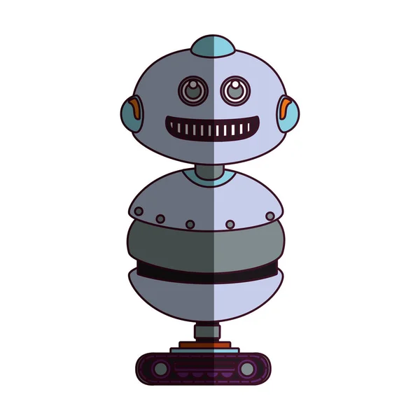 Roboterfigur isolierte Ikone — Stockvektor