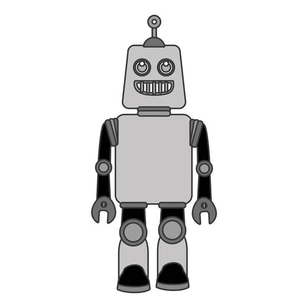 Robot karakter izole simgesi — Stok Vektör