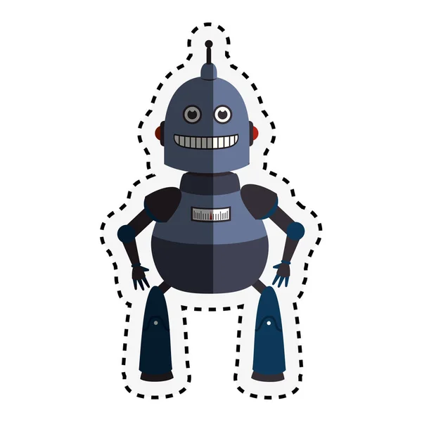 Персонаж робота ізольована піктограма — стоковий вектор
