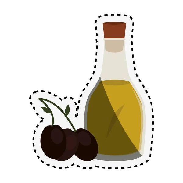 Aceite de oliva icono aislado — Vector de stock