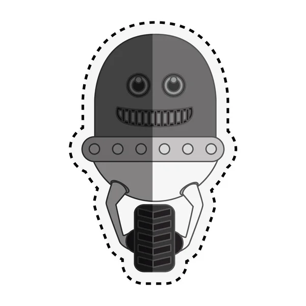 Caractère robot icône isolée — Image vectorielle