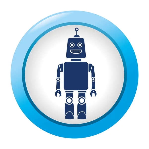 Ρομπότ χαρακτήρα απομονωμένες εικονίδιο — Διανυσματικό Αρχείο