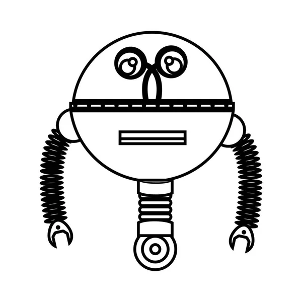Ícone de personagem robô isolado —  Vetores de Stock