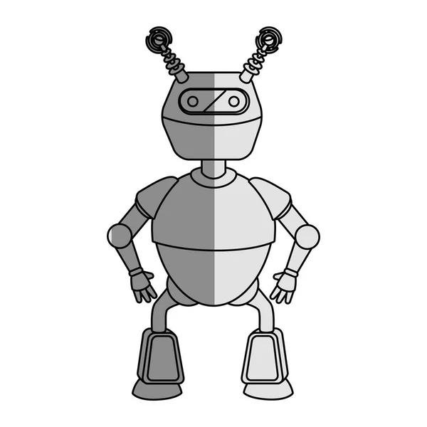 Robot karaktär isolerade ikonen — Stock vektor