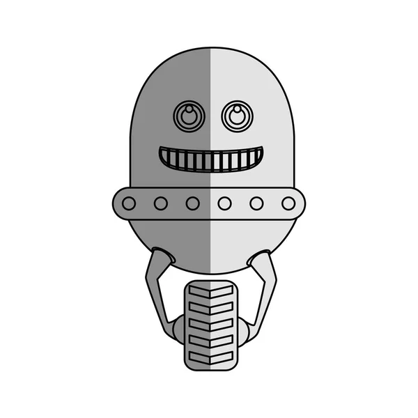 Robot karakter elszigetelt ikon — Stock Vector