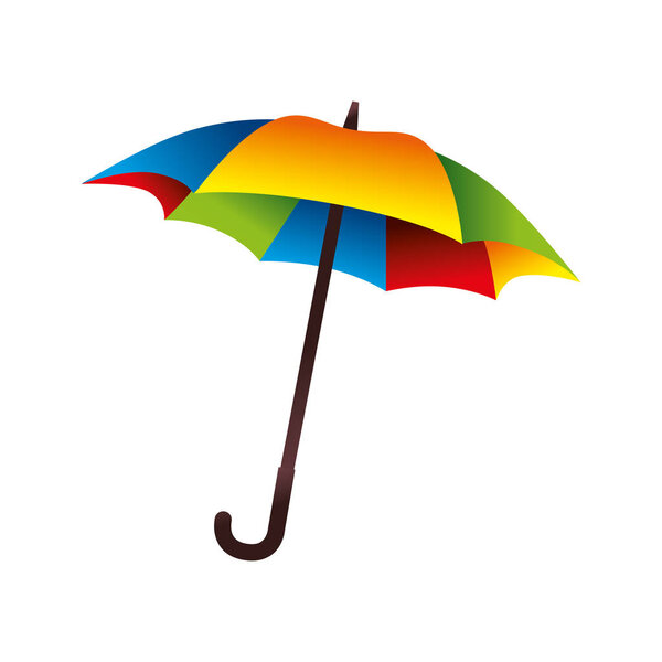 изолированный значок зонтичной защиты
