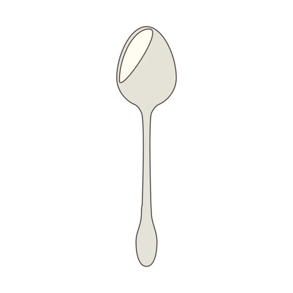 勺子餐具孤立的图标 — 图库矢量图片