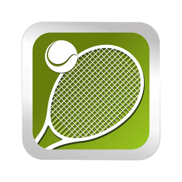 Icono del emblema del deporte tenis — Archivo Imágenes Vectoriales