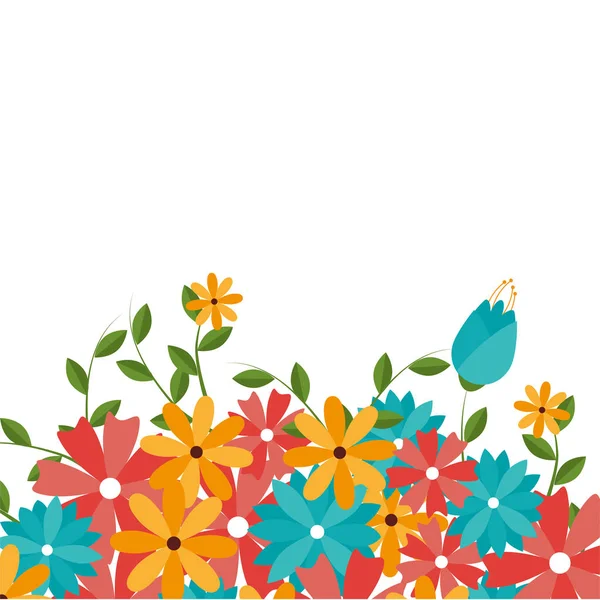 Tarjeta de decoración floral lindo — Vector de stock