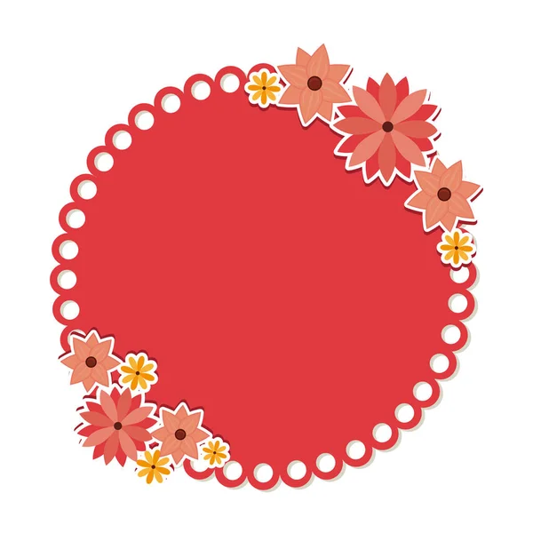 Carte de décoration florale mignonne — Image vectorielle